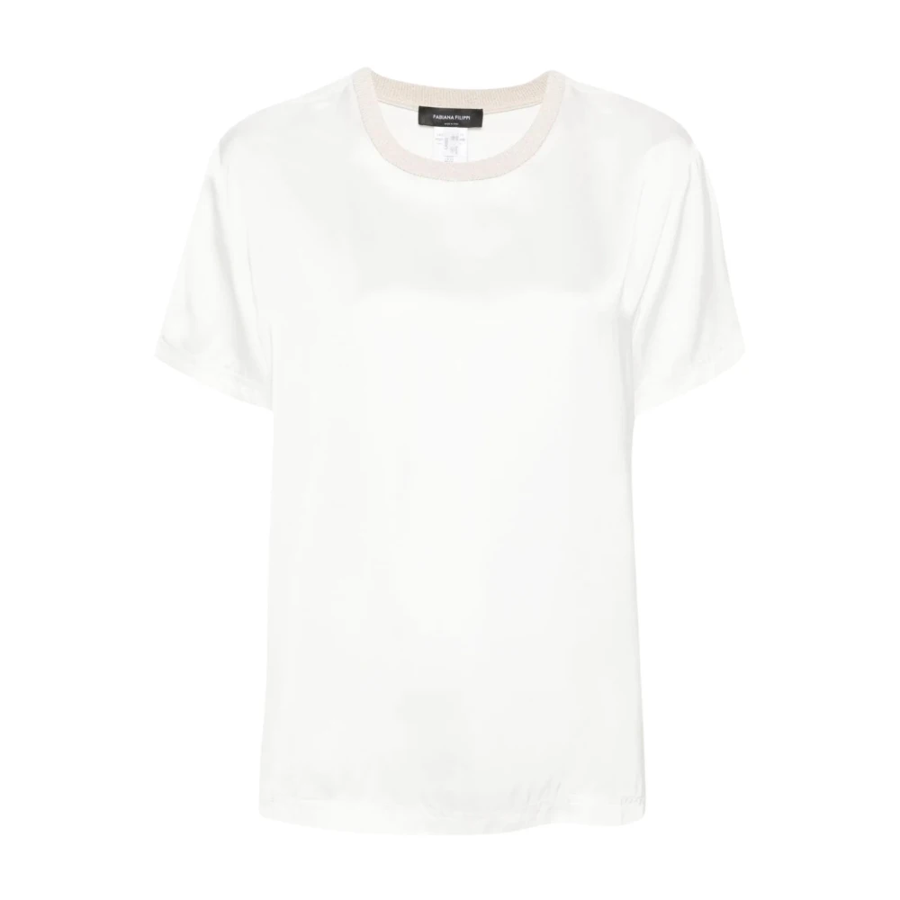 Fabiana Filippi White T-Shirts, Female, 2XS, T-Shirt