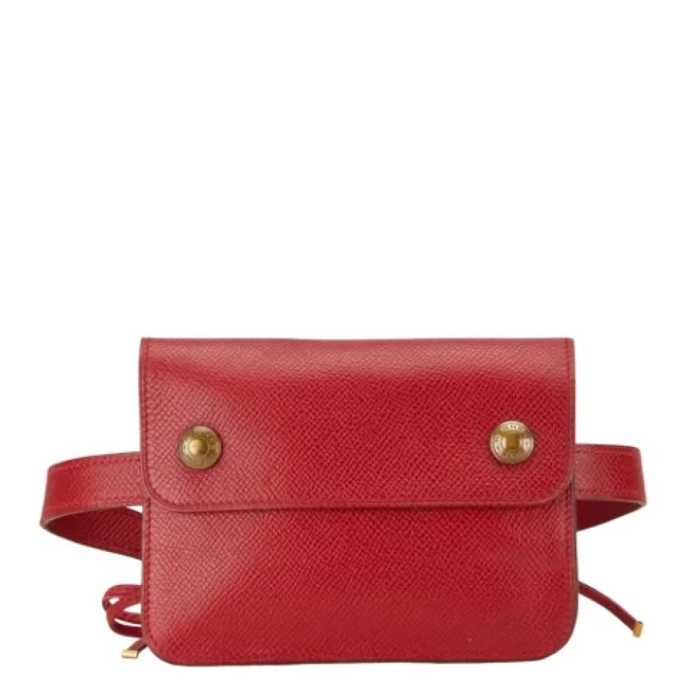 Hermès Vintage Pre-owned Leather crossbody-bags Red Dames