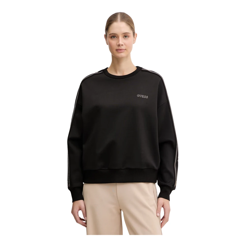 Guess Damen Schwarz Sweatshirt V6rq96 Kcx22 Regular Fit - Bild 2