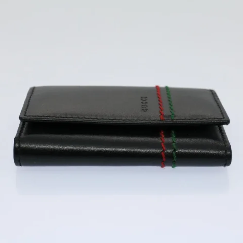 Gucci Vintage Pre-owned Leather wallets Black Dames