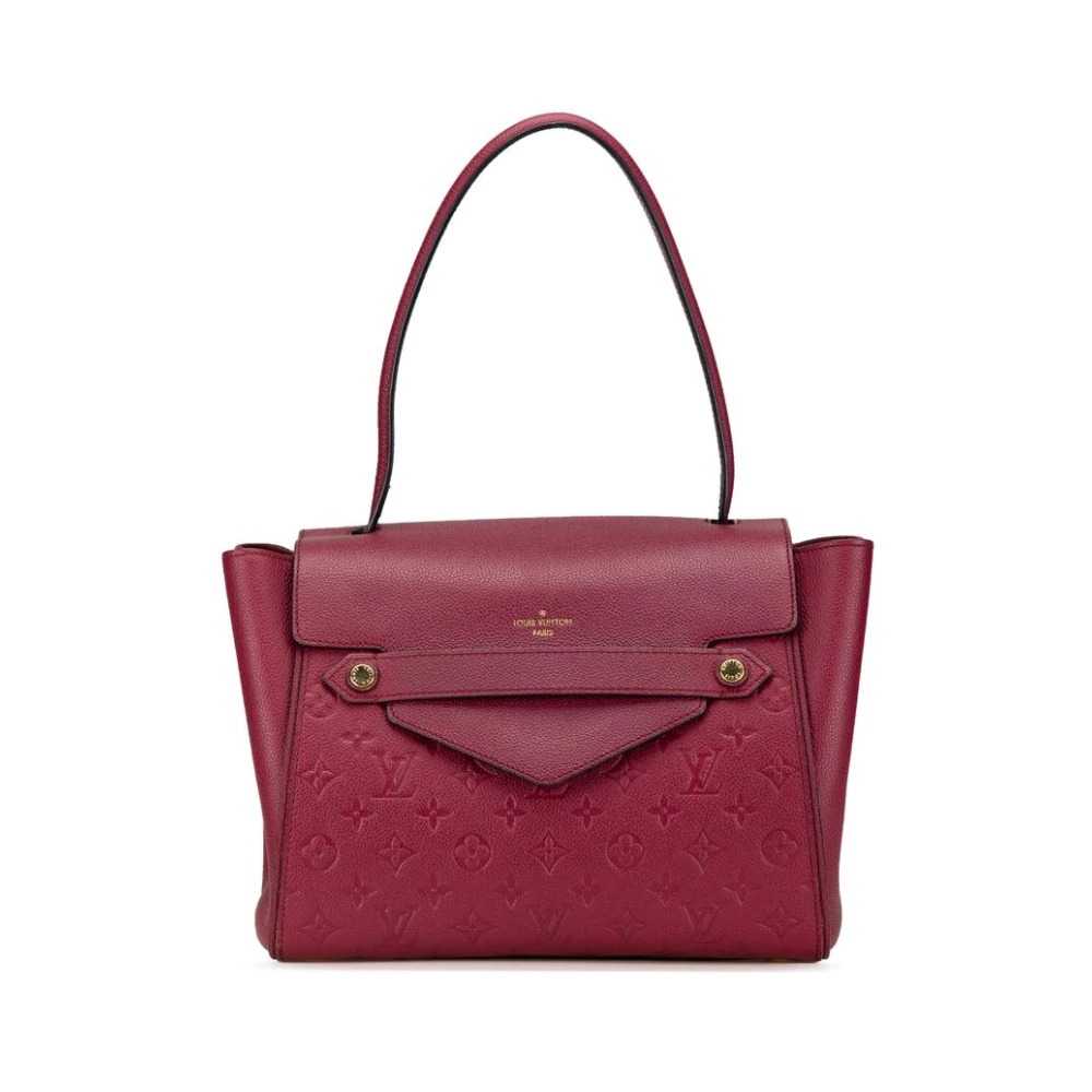 Louis Vuitton Vintage Women's Red Pre-Owned Capucines Mini Monogram Empreinte Handbag