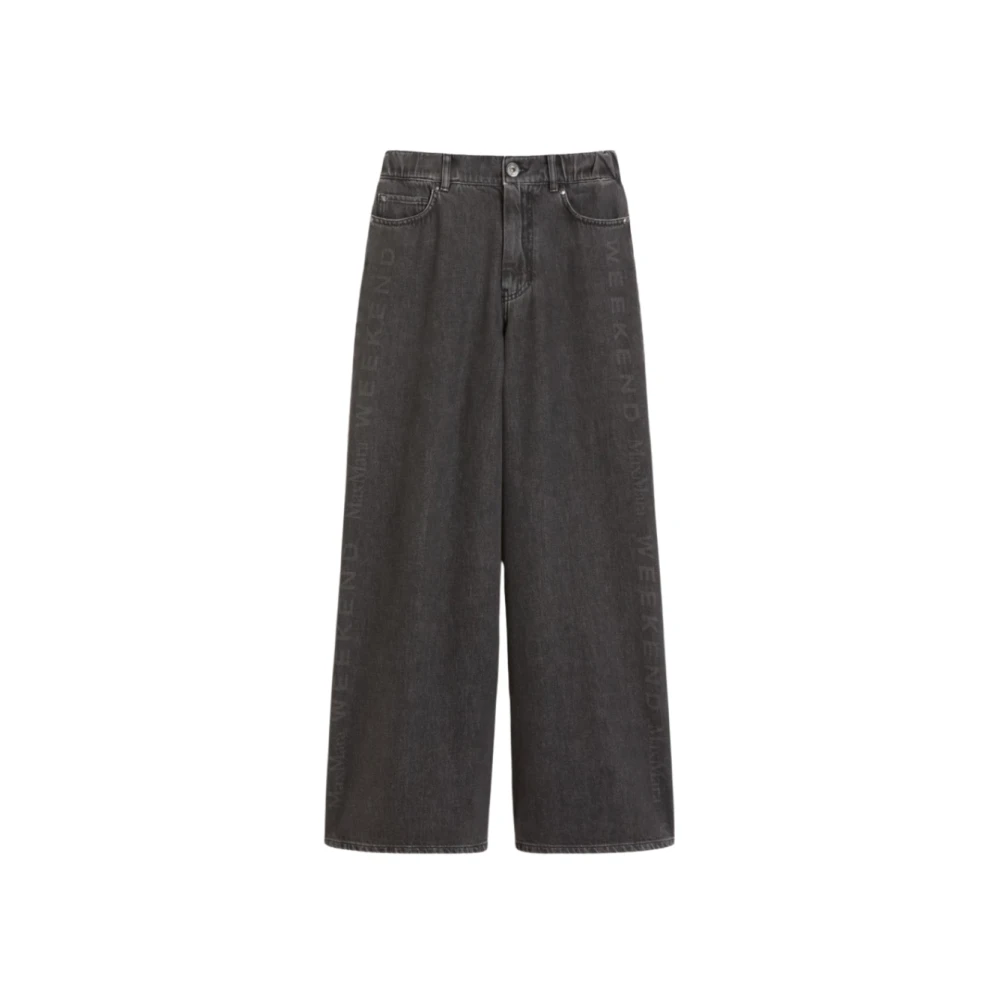 Weekend Max Mara Women's Black Wide Jeans, 3XS, Wkdvortice Jeans