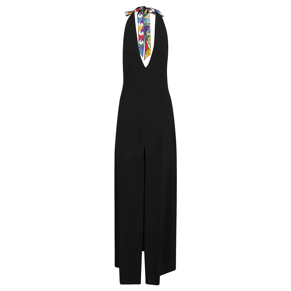 EMILIO PUCCI Zwarte Jurk voor Vrouwen Elegante Stijl Black Dames