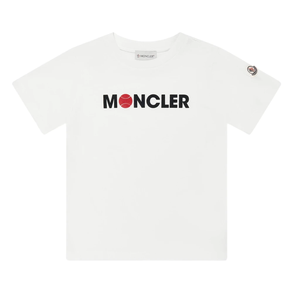 Moncler Boys White T-Shirts,, Basketball Logo T-Shirt Size 8 Y