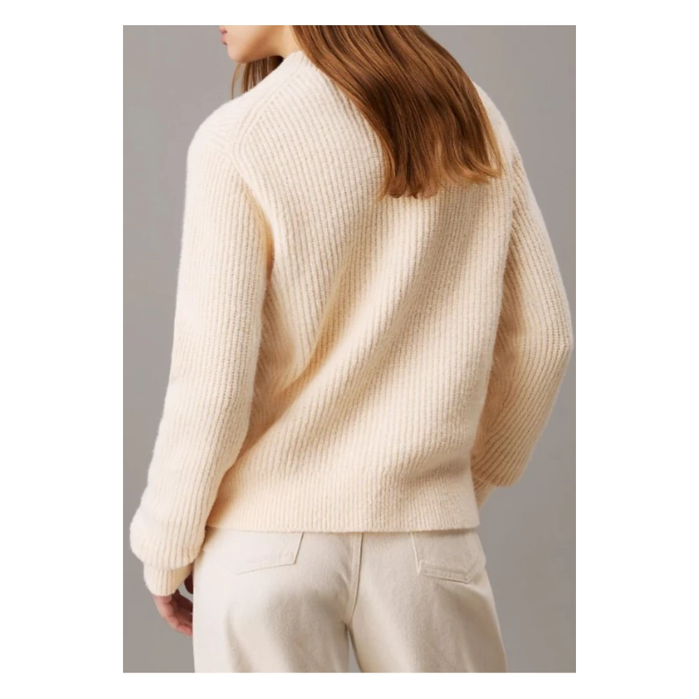Calvin Klein Boucle Rib Relax Sweater Beige Dames