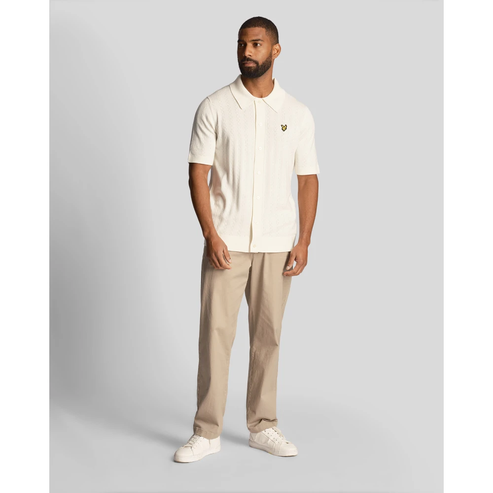 Lyle & Scott Gestreepte Polo Trui Beige Heren