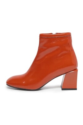 glossy-block-heel-ankle-boots-orange