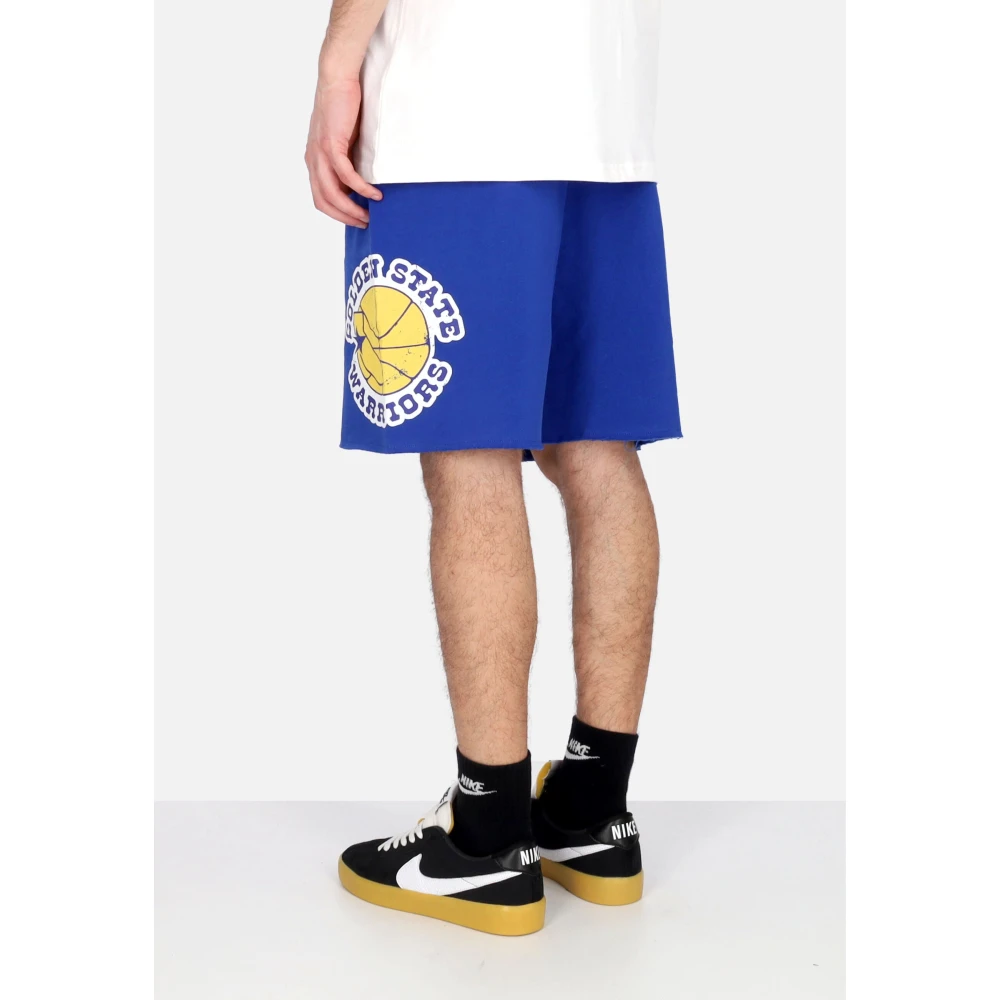 Mitchell & Ness Vintage NBA Postgame Fleece Shorts Blue Heren