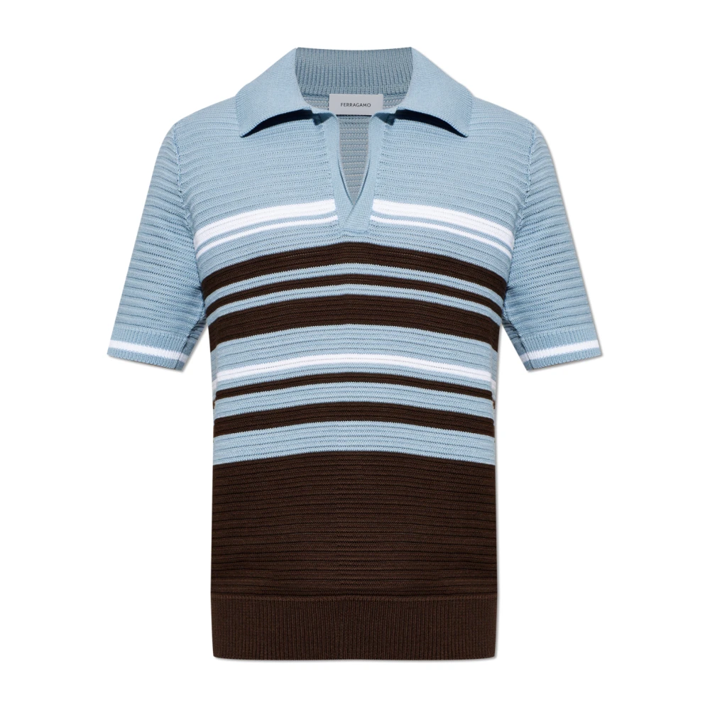 Ferragamo Herren Blau Oberteile, Lgröße: