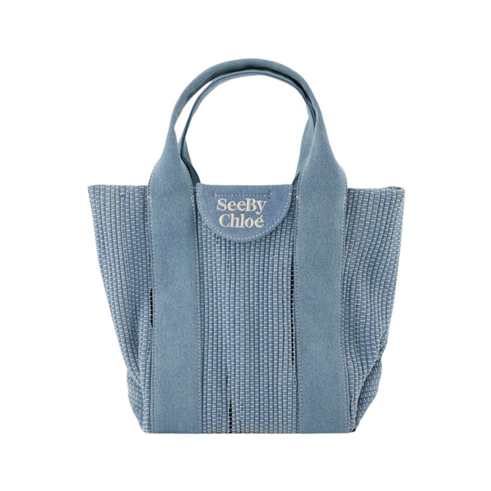 Denim on sale tote bag