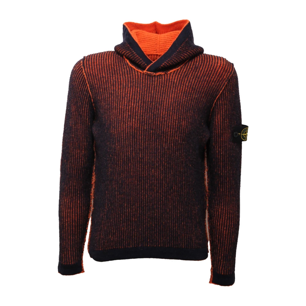 Stone Island Blue 4750Ac Reversible Wool Jumper - Male - Kids Knitwear - 8 Y - Kids