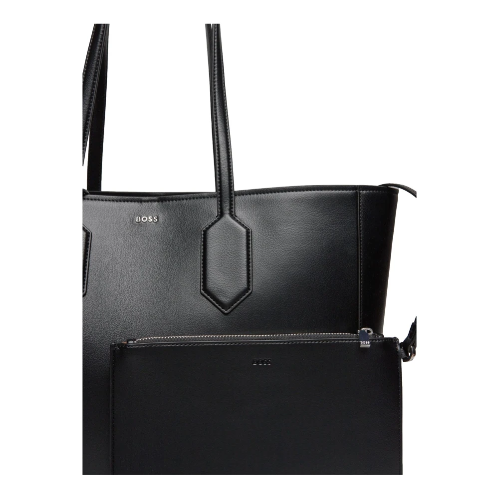 Hugo Boss Ecopelle Liriel Shopper in Zwart Black Dames