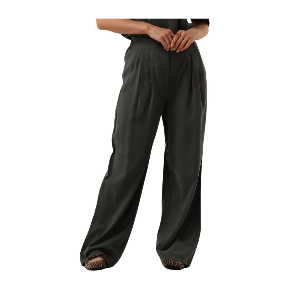 Modström Fanyamd wijde broek Green Dames