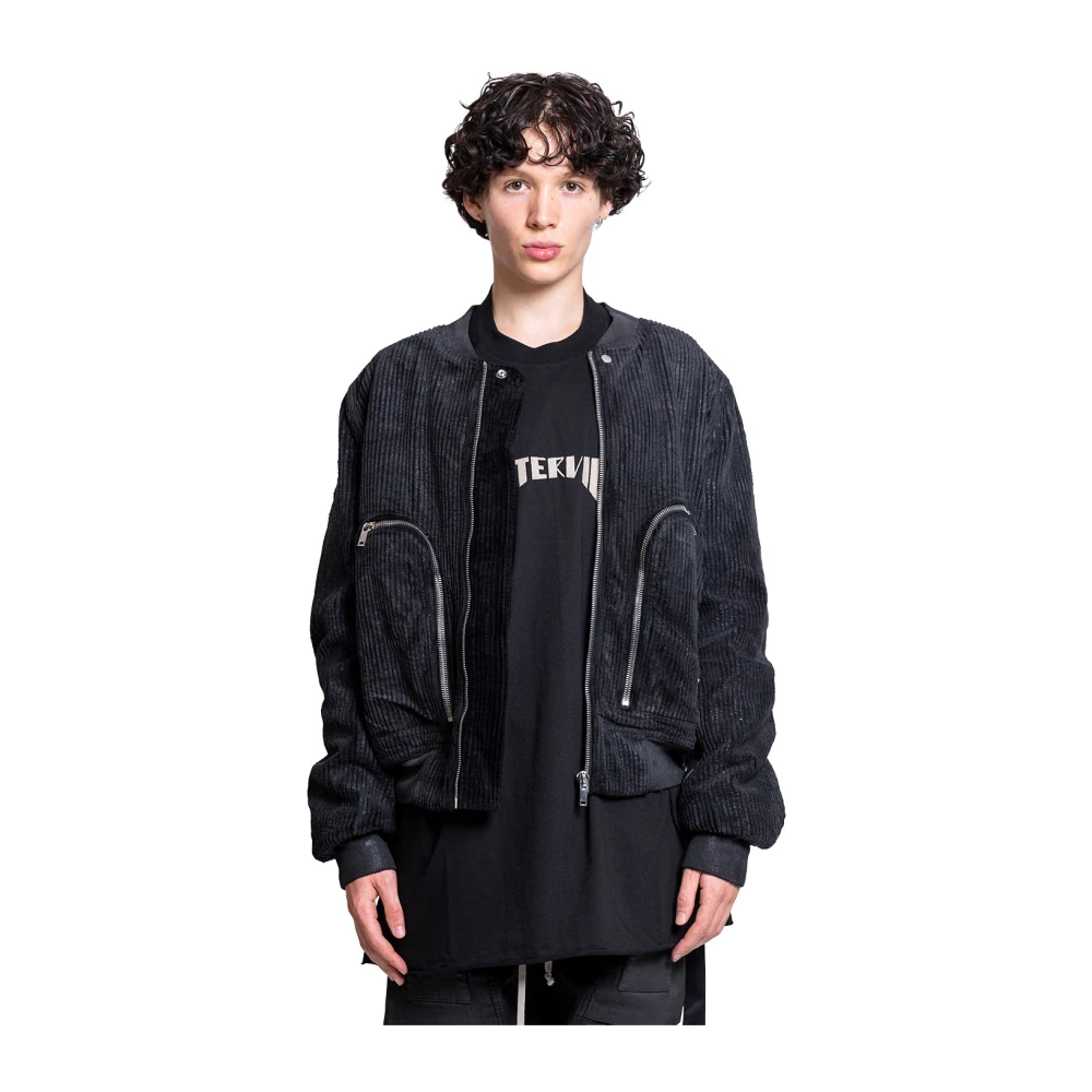 Rick Owens Bauhaus Flight Zwarte Jas Black Heren