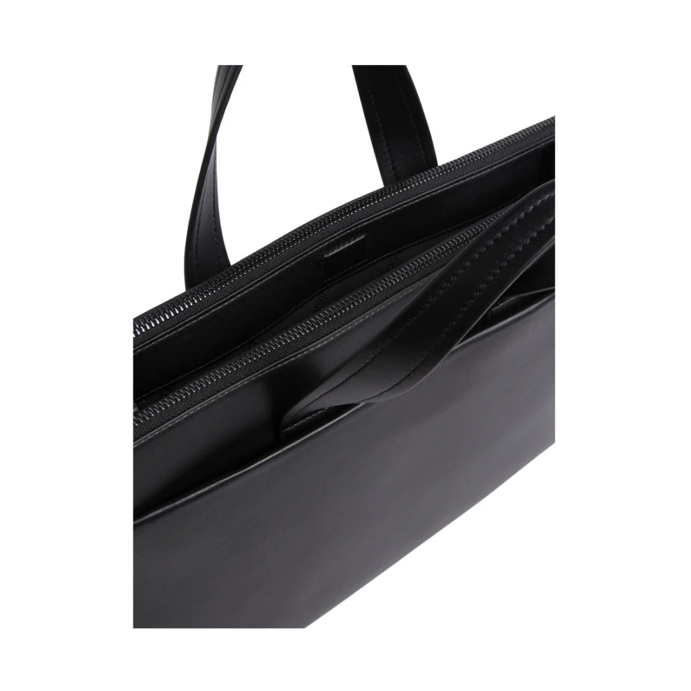 Calvin Klein Zwarte Essentiële Laptoptas voor Mannen Black Heren