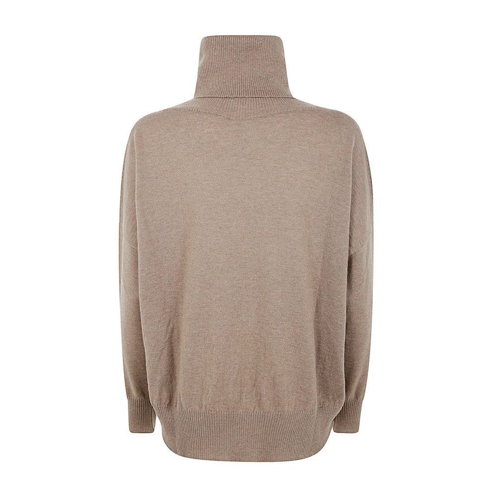 Liviana Conti Comfortabele Ronde Hals Trui Beige Dames