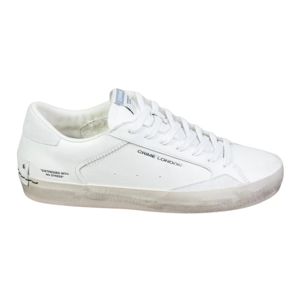 Crime London Distressed Sneaker Heren Schoenen Wit