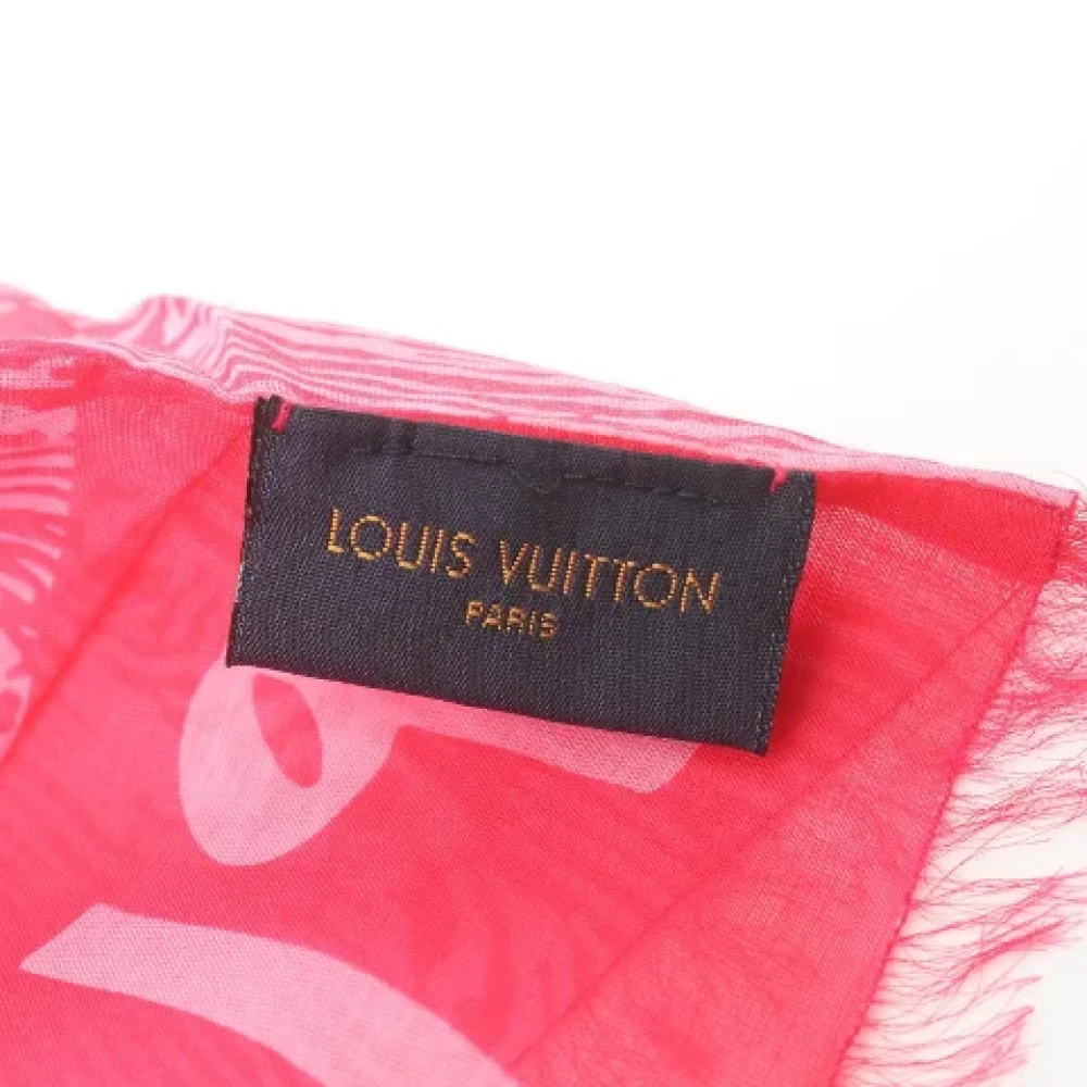 Louis Vuitton Vintage Pre-owned Canvas scarves Pink Dames