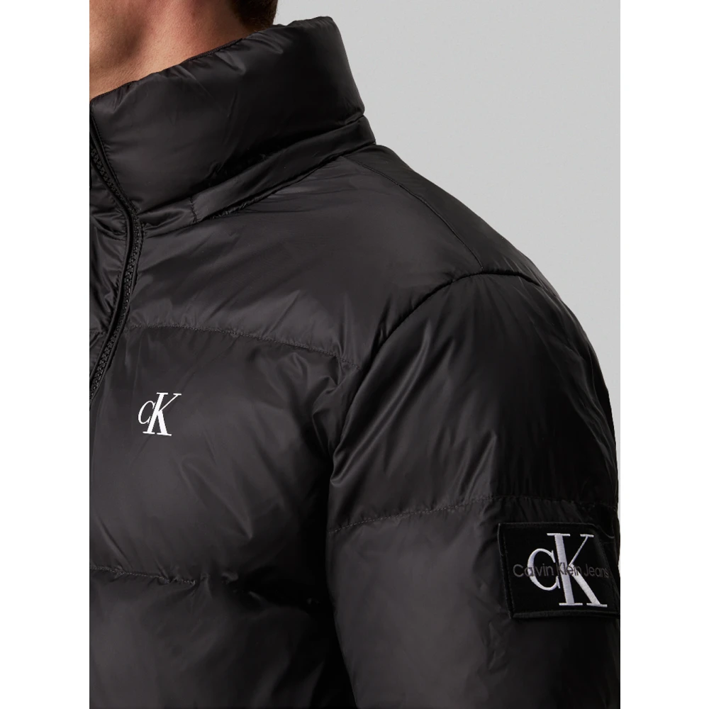 Calvin Klein Zwarte donsjack met capuchon Black Heren