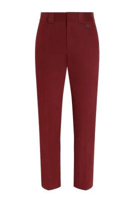Bordeaux Röda Slim-Cut Byxor