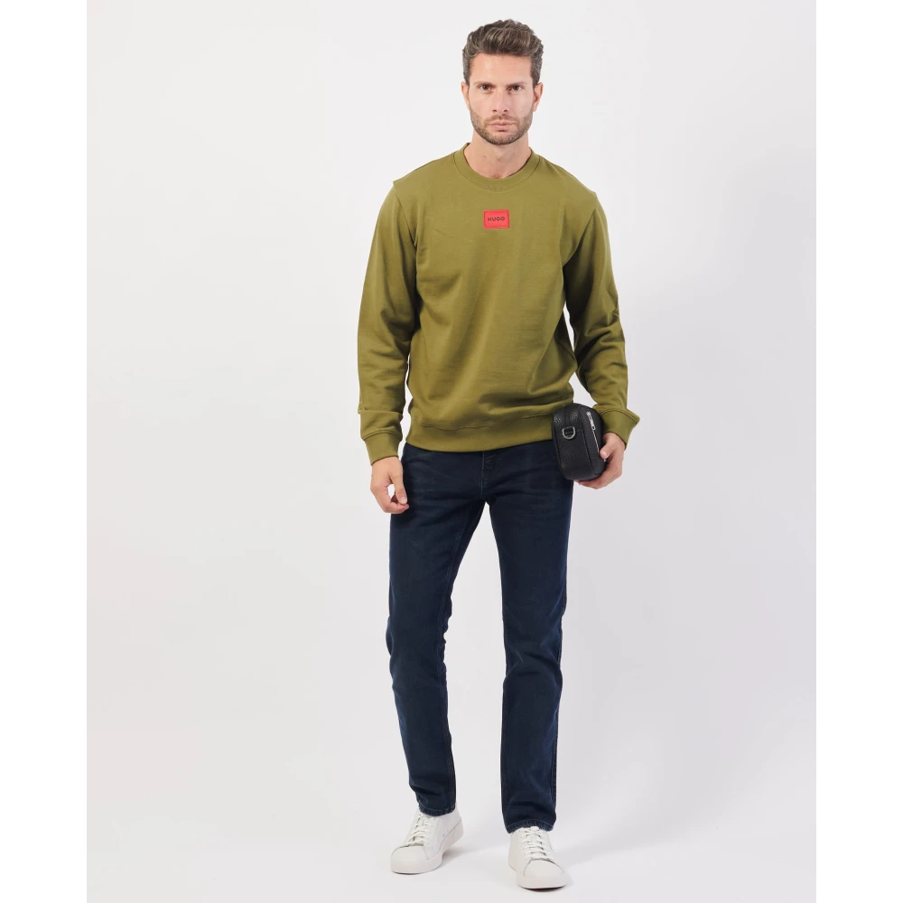 Hugo Boss Casual Regular Fit French Terry Sweatshirt Green Heren