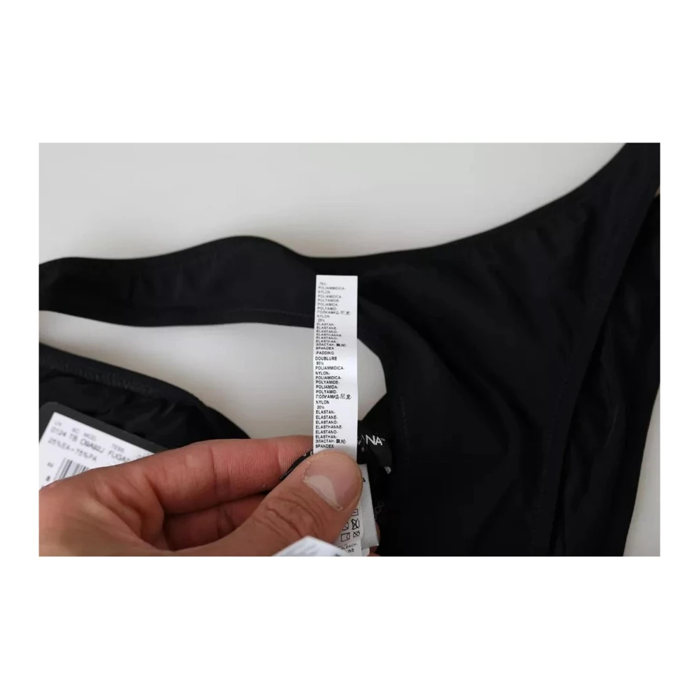 Dolce & Gabbana Zwarte Logo Bikini Onderkleding Black Dames