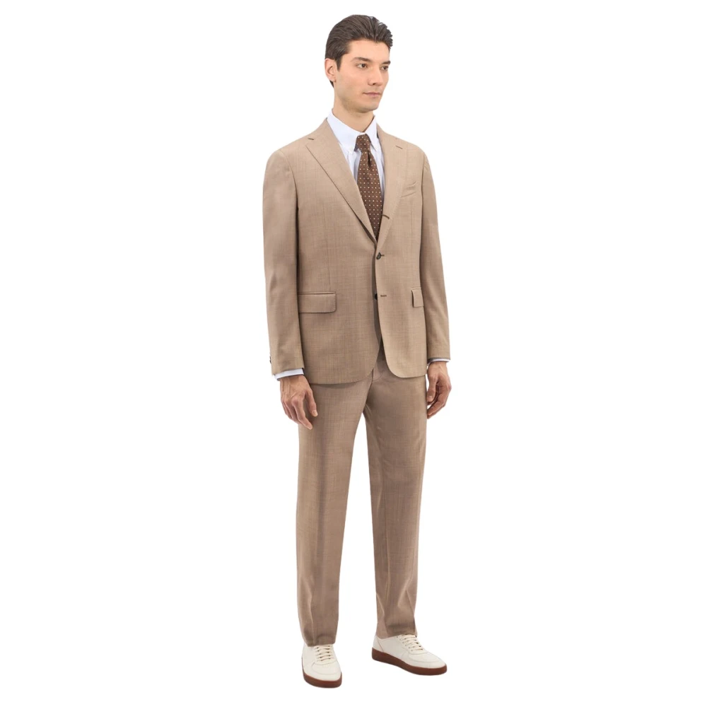 Brooks Brothers Beige Wollen Pak Beige Heren