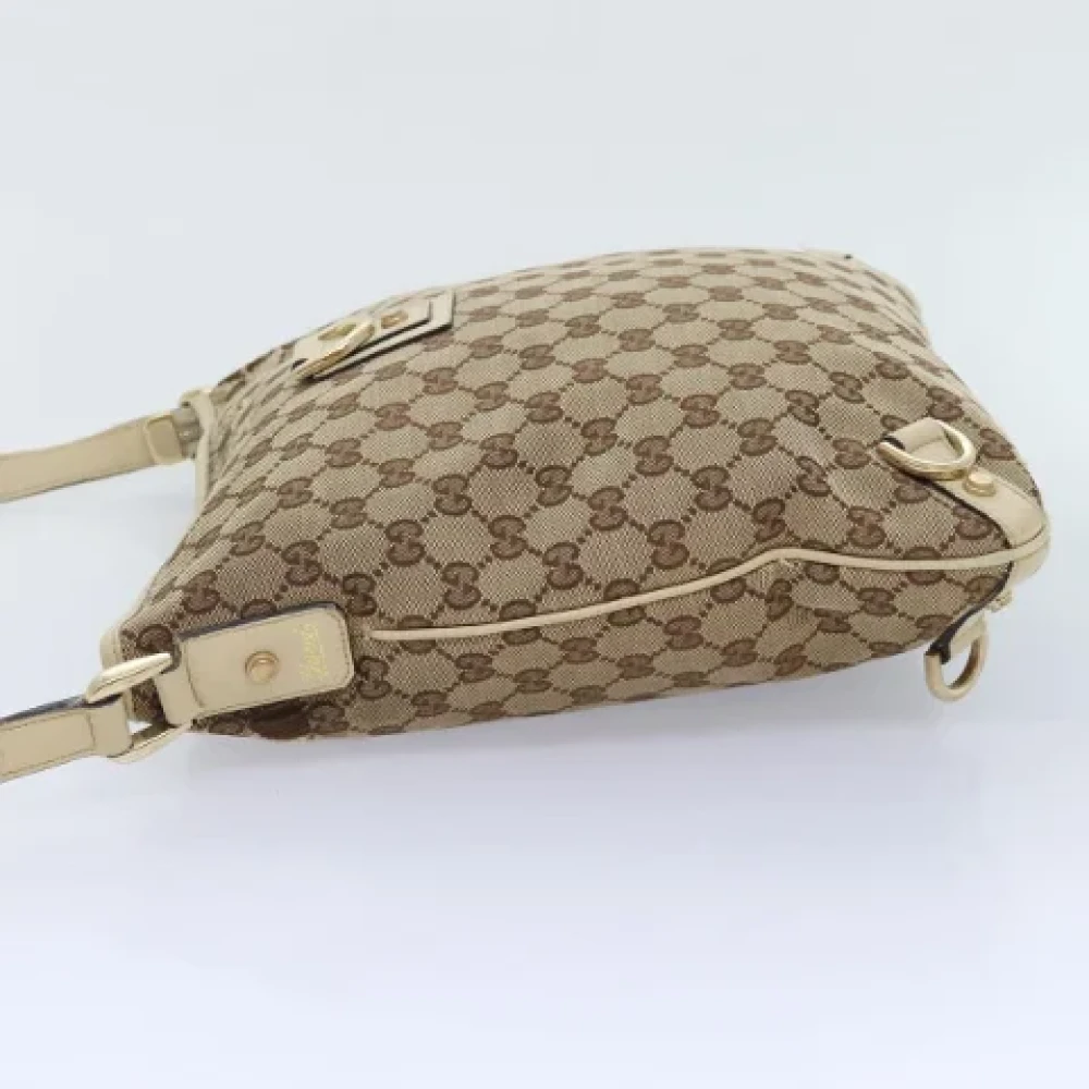 Gucci Vintage Pre-owned Canvas gucci-bags Beige Dames