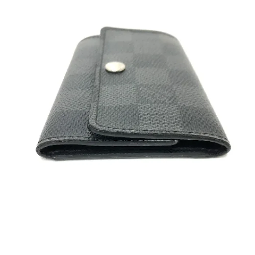Louis Vuitton Vintage Pre-owned Cotton key-holders Black Dames