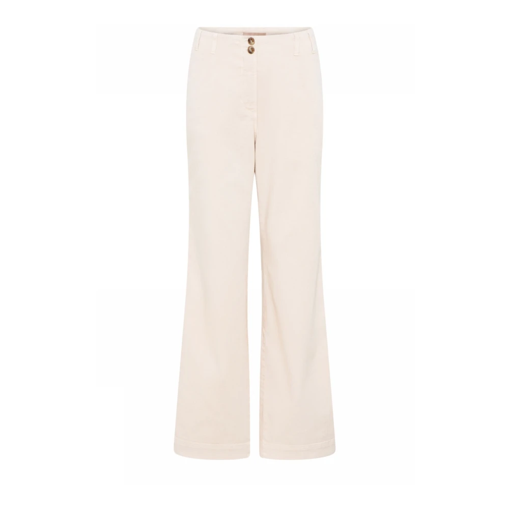 Gustav Straight Leg Pants Sanddollar Beige Dames