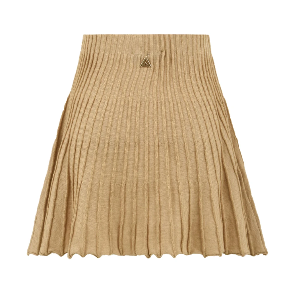 Akep Stijlvolle Zand Rokken Beige Dames