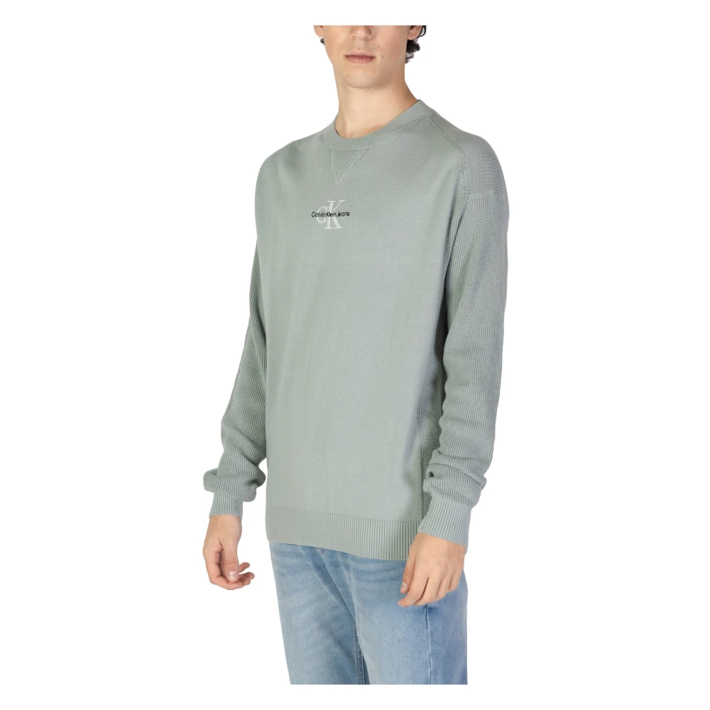 Calvin Klein Jeans Groene Katoenen Sweatshirt Lange Mouw Green Heren