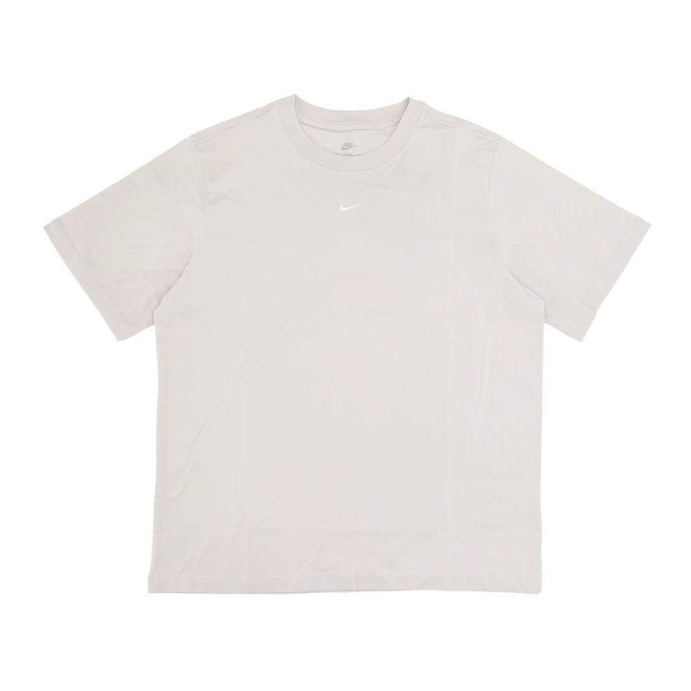 Nike Women's Beige Essential Sportswear Tee In Brown/White - Training T-Shirts & Tops - M - Sport