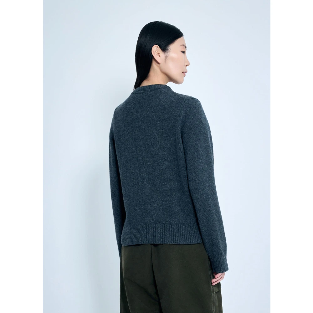 Ganni Beer Grafische Wollen Trui Gray Dames