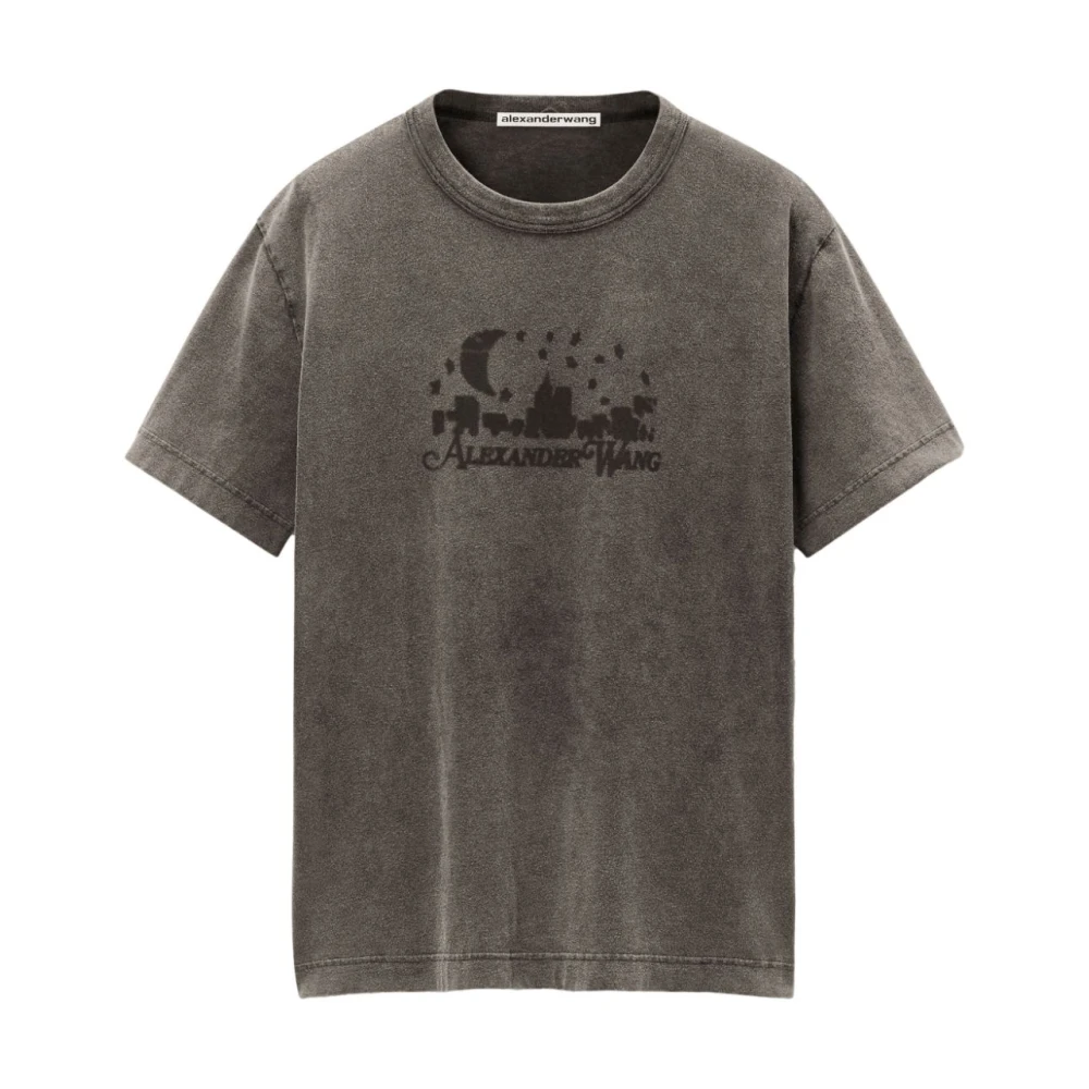 Alexander wang Grijze T-shirt met voorprint Gray Heren