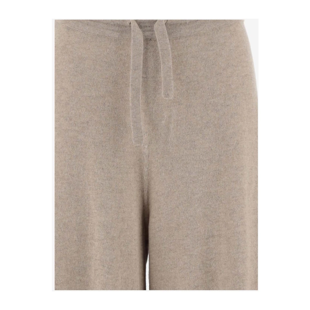 Jil Sander Kasjmier Wijde Beige Broek Beige Dames