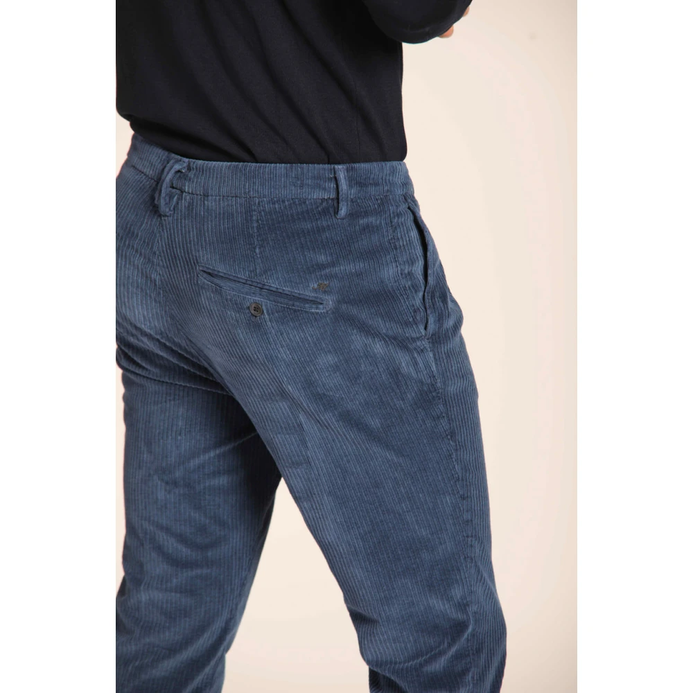 Mason's Fluweel chino broek wortel pasvorm Blue Heren