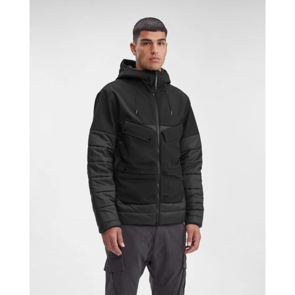 C.P. Company Verstelbare Hooded Goggle Jas Black Heren