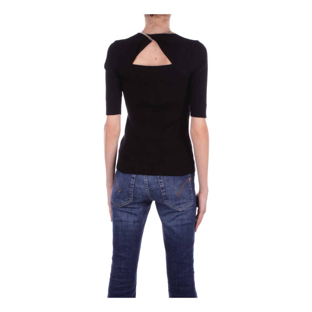 Liu Jo Zwarte Sweater met Cut-Out Details Black Dames