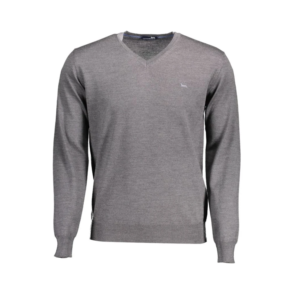 Harmont & Blaine Men's Gray V-Neck Knitwear - V-Neck Knitwear - 2XL - Knitwear