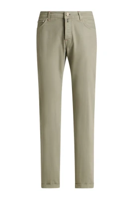 Stretch Cotton Five-Pocket Trousers