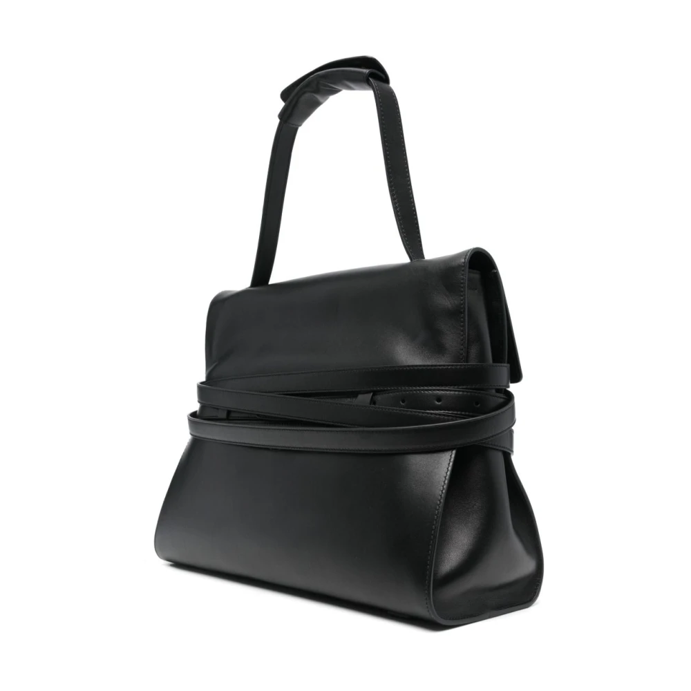 Moschino Zwarte Schoudertas met Overslag Black Dames