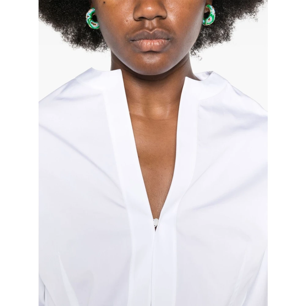 Alaïa Witte Katoenen Bodysuit Shirt White Dames