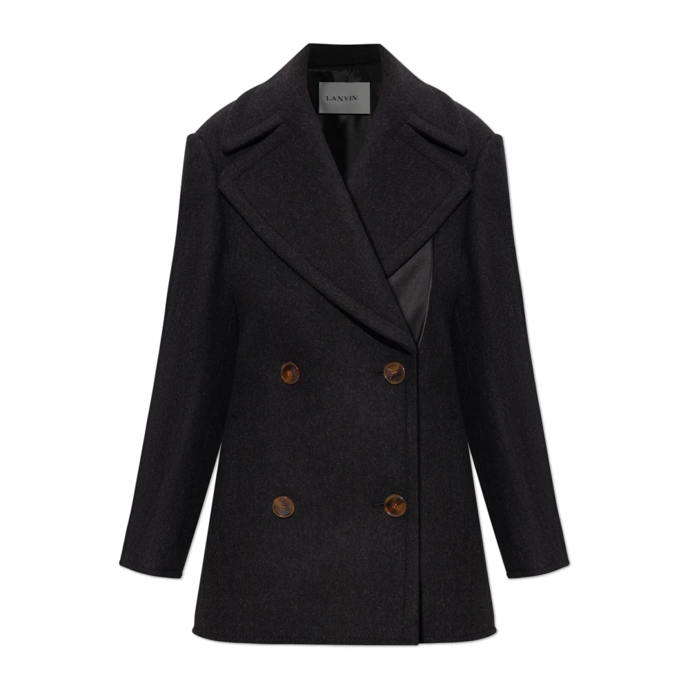 Lanvin Donna Nero - Cappotto Corto Doppiopetto - Coats - S