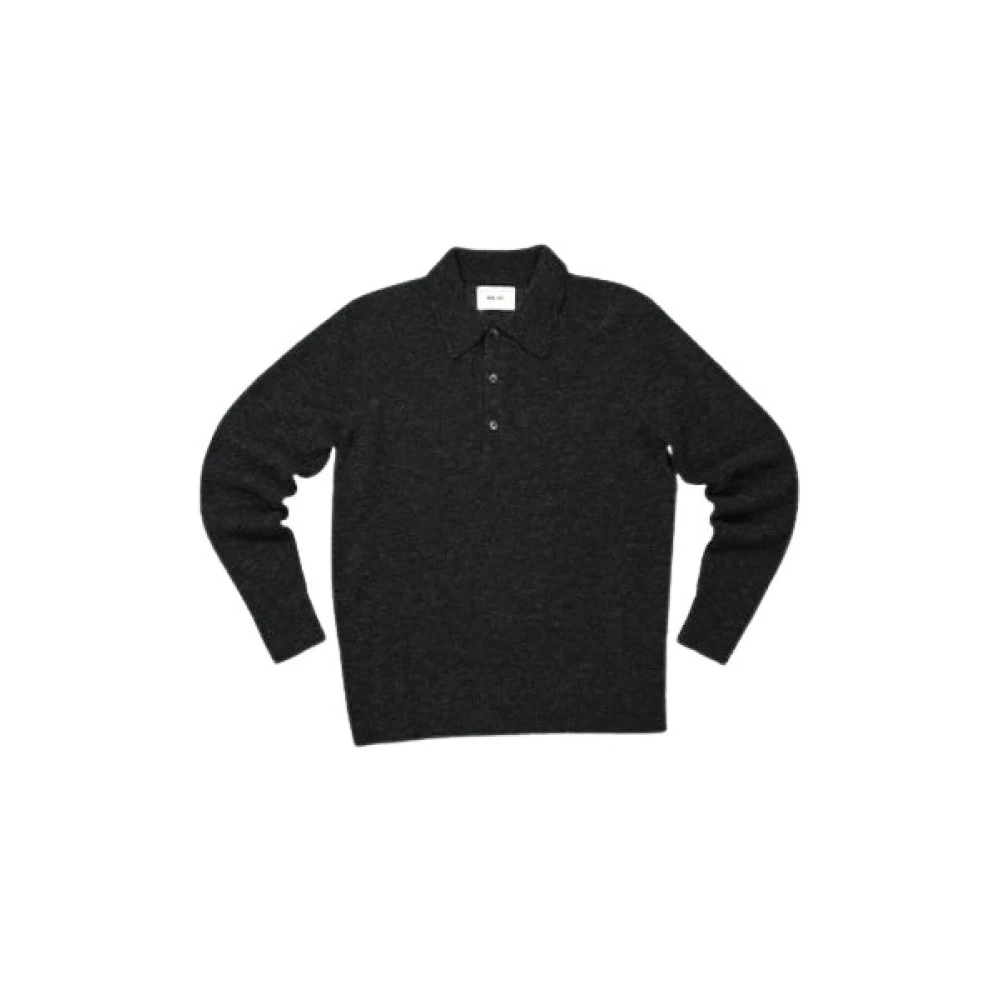 Nn07 Alfie Lange Mouw Polo Gebreid Black Heren