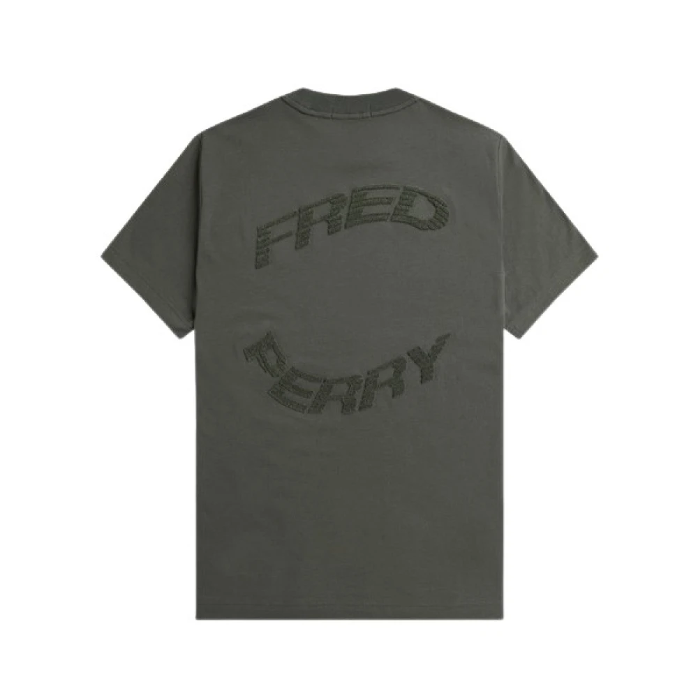 Fred Perry Grön Warped Graphic T-Shirt Green, Herr