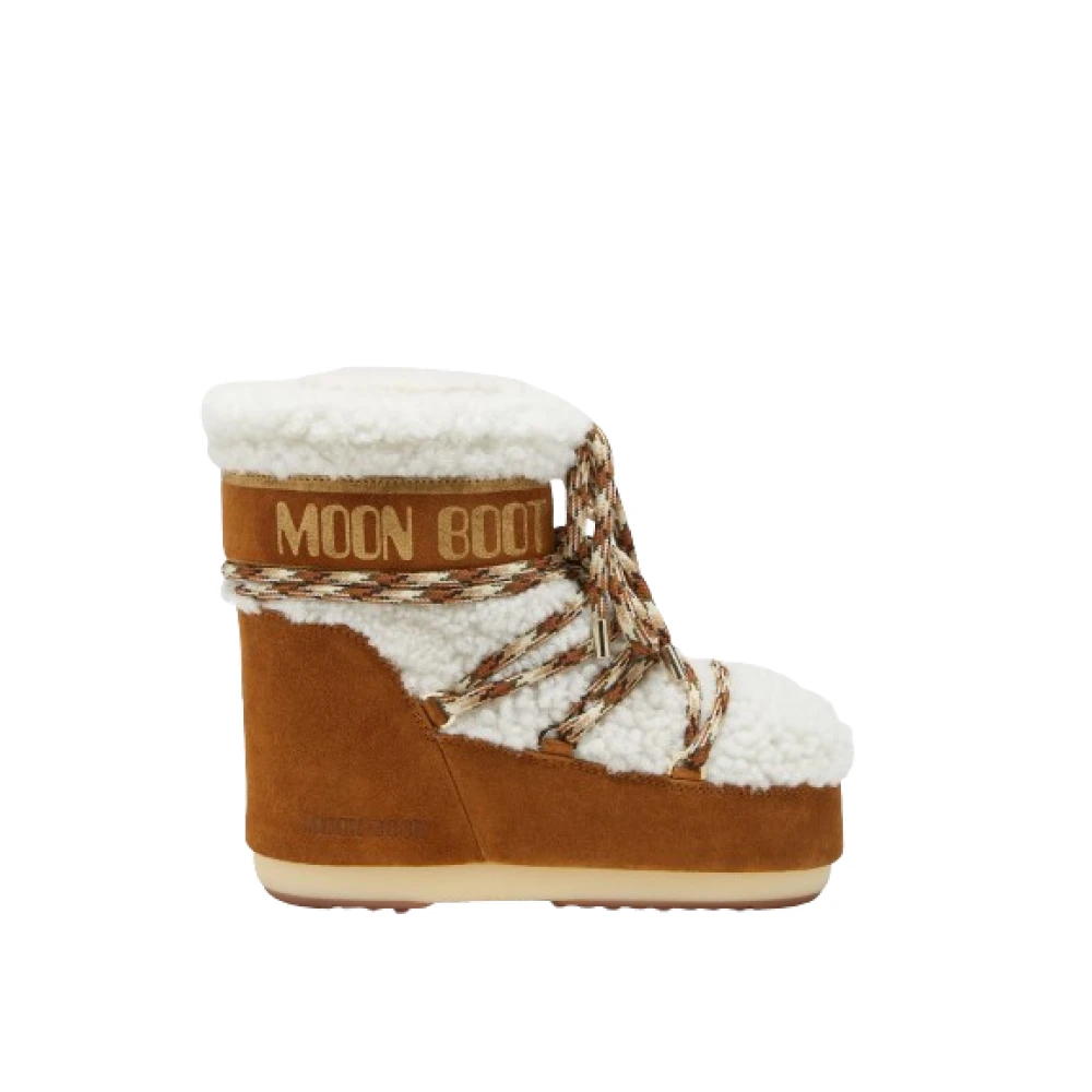 Moon Boot Shearling Icon Low Genderless Sneaker Brown, Dam