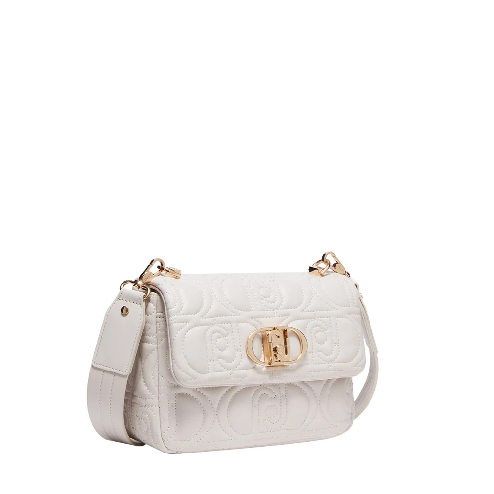 Liu Jo Elegante Beige Schoudertas met Gouden Details Beige Dames