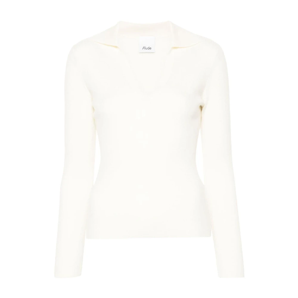 Allude V-neck Knitwear White Dames