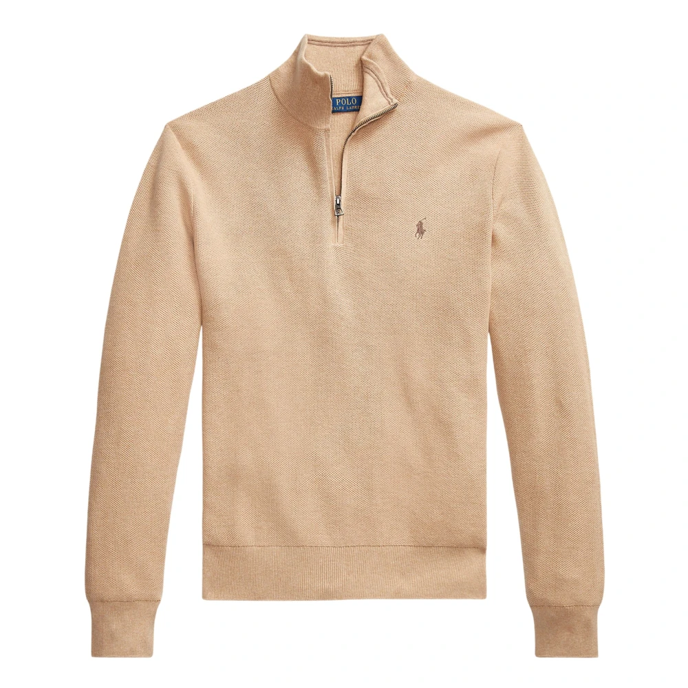Ralph Lauren Men's Brown Turtlenecks, M, Half Zip Jumper